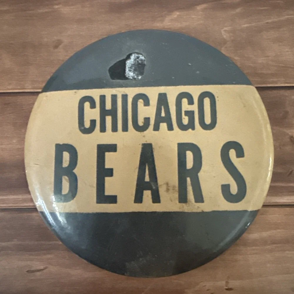 Vintage NFL Chicago Bears 1950s Pin Button Pinback 3 1/4